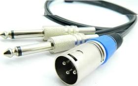 Cabo Audio Xlr Splitter Y 1m Xlr Dmx Macho X 2 P10 Mono Cabo Audio Xlr Splitter Y 1m Xlr Dmx Macho X 2 P10 Mono