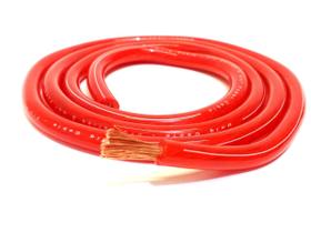 Cabo auto 9,0 mm vermelho cristal p/ som automotivo - metro