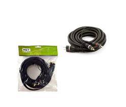 Cabo Automotivo 2 RCA Macho x 2 Rca Macho 5mm 1m Cabo Automotivo 2 RCA Macho x 2 Rca Macho 5mm 1m