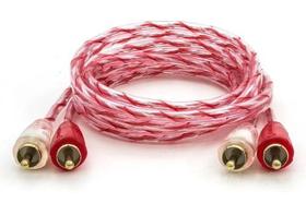 Cabo Automotivo Som Rca 1 Metro 1m Stetsom Blindado Ouro