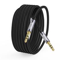Cabo AUX FonVoi 3,5mm Macho para Macho - 6m de Nylon Trançado
