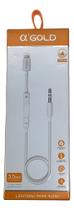Cabo Auxilia Lightning Compativel com Iphone - P2 Áudio A'Gold (CBA-01)