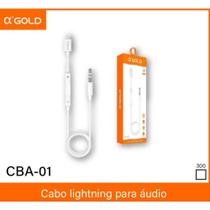 Cabo Auxilia Lightning IOS - P2 Áudio A'Gold (CBA-01) Compatível para Iphone