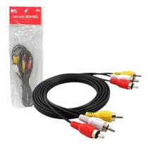Cabo Auxiliar Audio 3RCA+3RCA / 1,5 Metros MaxMidia Cabo Auxiliar Audio 3RCA+3RCA / 1,5 Metros MaxMidia