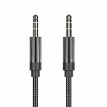 Cabo Auxiliar Áudio P2 1M Hrebos Premium CB-706P Alta Qualidade com Ponta Dourada, Conector Macho x Macho