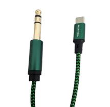 Cabo Auxiliar Áudio Tipo Usb C X P10 Macho 6,35mm Stéreo 1m Cabo Auxiliar Áudio Tipo Usb C X P10 Macho 6,35mm Stéreo 1m