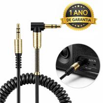 Cabo Auxiliar de Áudio P2 x P2 Espiral 1,8 metros Original Inova