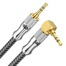 Cabo auxiliar EMK de áudio estéreo de 3,5 mm de ângulo reto macho para macho Cabo auxiliar EMK de áudio estéreo de 3,5 mm de ângulo reto macho para macho