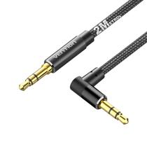 Cabo Auxiliar Jack P2 3,5mm macho para P2 Macho 90º Ouro 2m