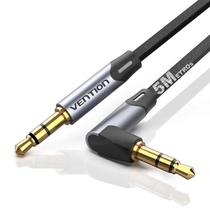 Cabo Auxiliar Jack P2 3,5mm macho para P2 Macho 90º Ouro 5m