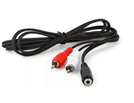 Cabo Auxiliar P2 Fêmea X 2 RCA Macho Áudio 1.80m Cabo Auxiliar P2 Fêmea X 2 RCA Macho Áudio 1.80m