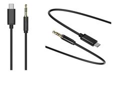 Cabo Auxiliar P2 Macho x USB C Type-C Macho Som 3.5mm 1,20m