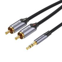 Cabo Auxiliar P2 X 2 Rca Stereo Blindado Som 8 Metro Vention
