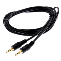 Cabo auxiliar P2 x P2 Macho 3,5mm Preto Estéreo 3 Metros para Fone de Ouvido Headset Celular Headphone Tv Computador Notebook