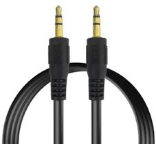 Cabo Auxiliar P2xp2 Celular Carro Som Áudio 1,5 Metros Extensor Ponta Dourada
