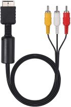 Cabo AV Bukeer PS2 PS1 PS3 para composto AV de 1,8 m - preto