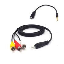 Cabo AV ELNONE 1,5 m de 2,5 mm para 3 RCA com adaptador