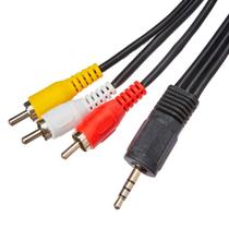 Cabo Av P3 3,5Mm Macho Para 3 Rca Macho 1.5M Cabo Av P3 3,5Mm Macho Para 3 Rca Macho 1.5M