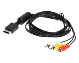 Cabo Av Rca Audio E Vídeo Com 180 Cm Compatível Para Playstation Ps1, Ps2, Ps3 Play 2
