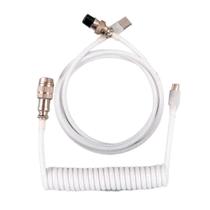 Cabo Aviador Enrolado USB-C 3M para Teclado Mecânico Branco