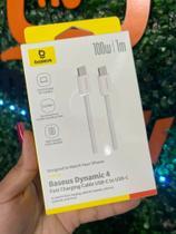 Cabo Baseus Dynamic 4 Tipo C para Tipo C Reforçado com Detalhes no Cabo