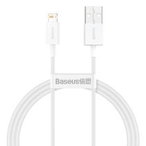 Cabo Baseus Lightning 2.4A 1m Branco, Carregamento Rápido Cabo Baseus Lightning 2.4A 1m Branco, Carregamento Rápido