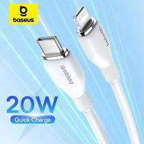 Cabo Baseus Tipo C para Lightning 20W, Carregamento Rápido, Cabo Turbo 120cm Branco Cabo Baseus Tipo C para Lightning 20W, Carregamento Rápido, Cabo Turbo 120cm Branco
