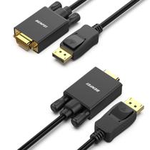 Cabo BENFEI DisplayPort para VGA 1,8 m, pacote com 2 unidades para Lenovo, Dell