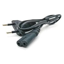 Cabo Bipolar de Energia 80cm Tomada Padrão Universal 2 pinos Kirin CB25K80 Preto