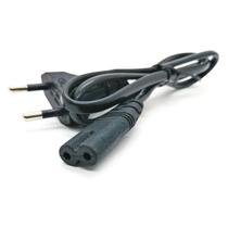 Cabo Bipolar de Energia 80cm Tomada Padrão Universal 2 pinos Kirin CB25K80 Preto Cabo Bipolar de Energia 80cm Tomada Padrão Universal 2 pinos Kirin CB25K80 Preto