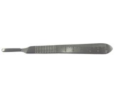 Cabo bisturi inox 13cm bard parker c/regua milimetrada Cabo bisturi inox 13cm bard parker c/regua milimetrada