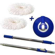 Cabo Bompack Para Balde Mop Esfregão 360 Com 2 Refis Microfibra Extra Cabo Bompack Para Balde Mop Esfregão 360 Com 2 Refis Microfibra Extra