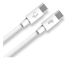 Cabo BRANCO USB Tipo-C para TIPO-C ELG - TC602 Cabo BRANCO USB Tipo-C para TIPO-C ELG - TC602