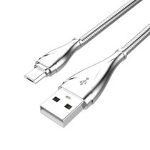 Cabo C3Tech Usb X Micro Usb V8, 1M, 2.4A, Cinza - Cb-M190Gy