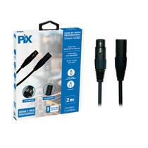 Cabo Canon Xlr Macho Canon Xlr Femea Blindado 2 Metros