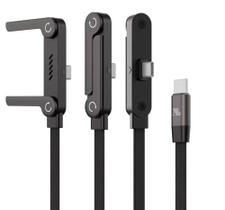 Cabo carreg 240w/480Mbps Ultra rápido USB-C c/ suporte 1,5 m Cabo carreg 240w/480Mbps Ultra rápido USB-C c/ suporte 1,5 m