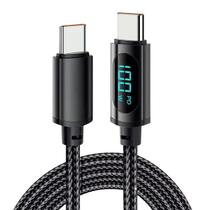 Cabo Carregador 100W Tipo C para Tipo C com Identificador de Bateria Original Eletromex Cabo Carregador 100W Tipo C para Tipo C com Identificador de Bateria Original Eletromex