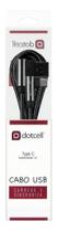 Cabo Carregador 1m Usb Tipo-c Type-c Dotcell Dc-1115 Preto Cabo Carregador 1m Usb Tipo-c Type-c Dotcell Dc-1115 Preto