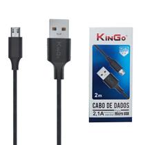 Cabo Carregador 2 Metros Compatível com LG K12 Plus - Cabo Micro USB V8