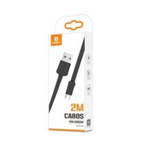 Cabo Carregador 2 Metros Compatível com Motorola E3 - Cabo Micro USB V8