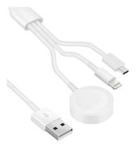 Cabo Carregador 3 Em 1 Para iPhone E Apple Watch Usb E Usb-c - Danet