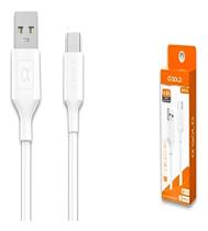Cabo Carregador Agold Reforçado Cb12-3 - Type-c Cor Branco