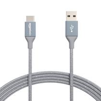 Cabo carregador Amazon Basics USB-C para USB-A 2.0 Fast 3m cinza escuro