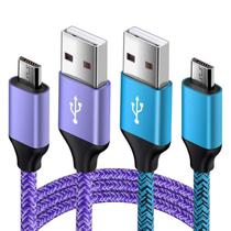 Cabo carregador Cebkit Android Micro USB, pacote com 2, carregamento rápido de 6 pés Cabo carregador Cebkit Android Micro USB, pacote com 2, carregamento rápido de 6 pés