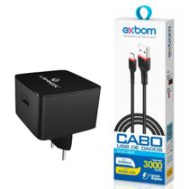 Cabo Carregador compatível com RealmeC15 - Micro USB V8 e Fonte