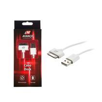 Cabo Carregador Dados Usb Dock 30 pinos 1m Compatível com iPhone 4 4s - Avanço