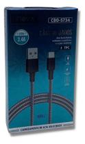 Cabo Carregador De Dados Inova Cbo-5734 Usb P/ Tipo C Cor Cinza