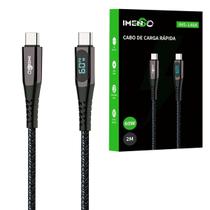 Cabo Carregador Display Digital USBC USBC 2 Metros para Smart Phone Alta Qualidade e Desempenho
