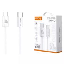 Cabo Carregador e Dados A'GOLD Tipo-C para Tipo-C 60W CB79