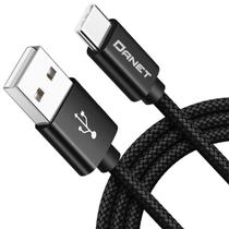 Cabo Carregador e Dados Usb para USB-C Tipo C Trançado 2m 2A